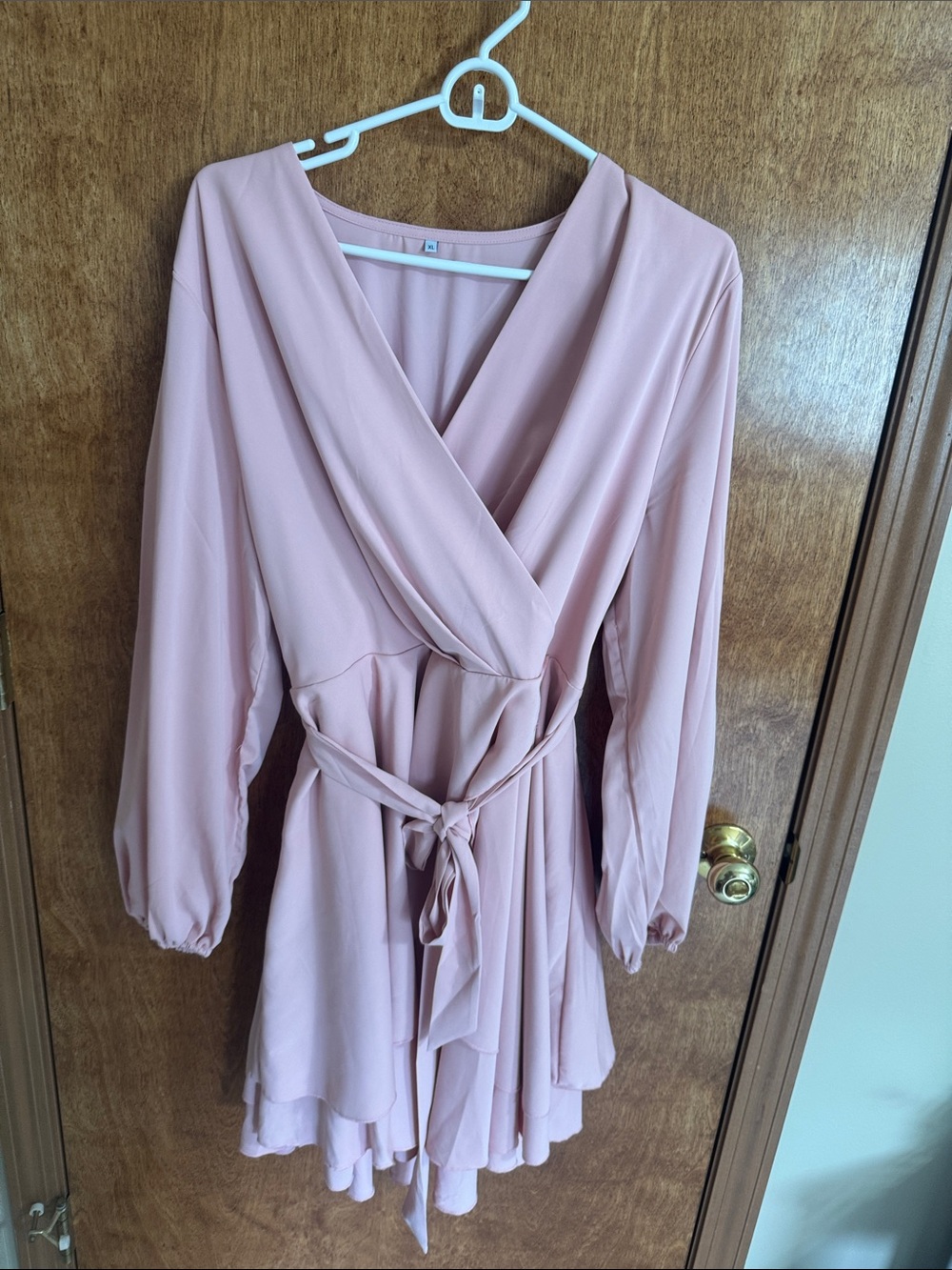 Blush Pink flowy dress  with Tie Waist